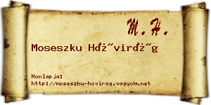 Moseszku Hóvirág névjegykártya
